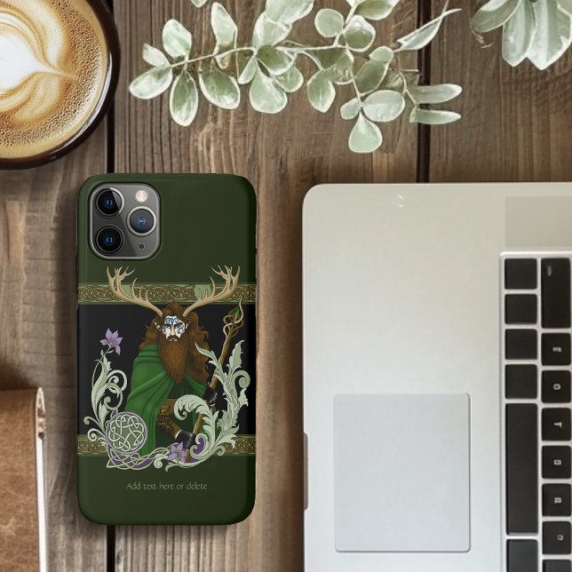 Green Celtic Antlers Man  Case-Mate iPhone Case (Creator Uploaded)