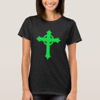 Green Celtic Cross - Irish Heritage Unisex Black