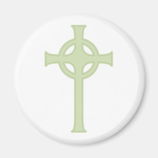 Green Celtic Cross Magnet