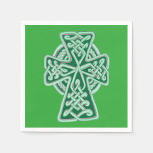 Green Celtic Cross Napkins