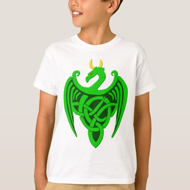 Green Celtic Dragon Child Tank Top (Front)
