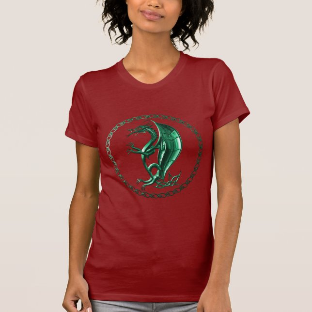 Green Celtic Dragon T-Shirt (Front)