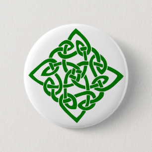 Green Celtic Knot 6 Cm Round Badge