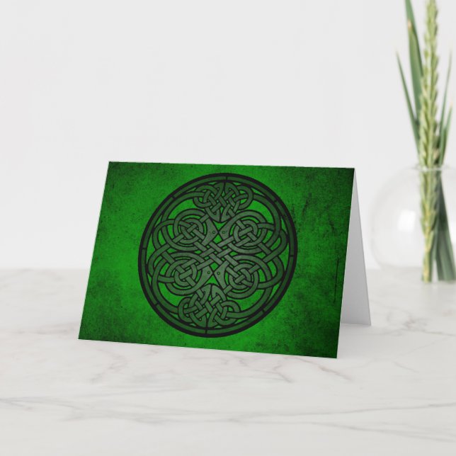 Green Celtic Knot Art Card (Front)