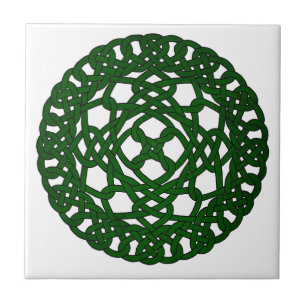 Green Celtic Knot Design Tile
