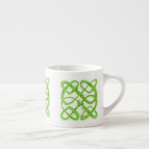 GREEN CELTIC KNOT Espresso Cup