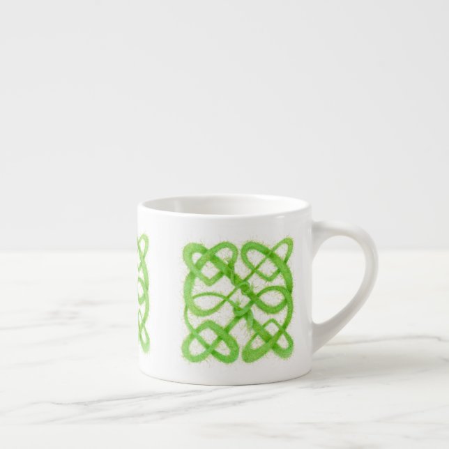 GREEN CELTIC KNOT Espresso Cup (Right)