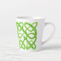 GREEN CELTIC KNOT Latte Mug