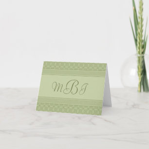 Green Celtic Knot Personalised Card with Monogram