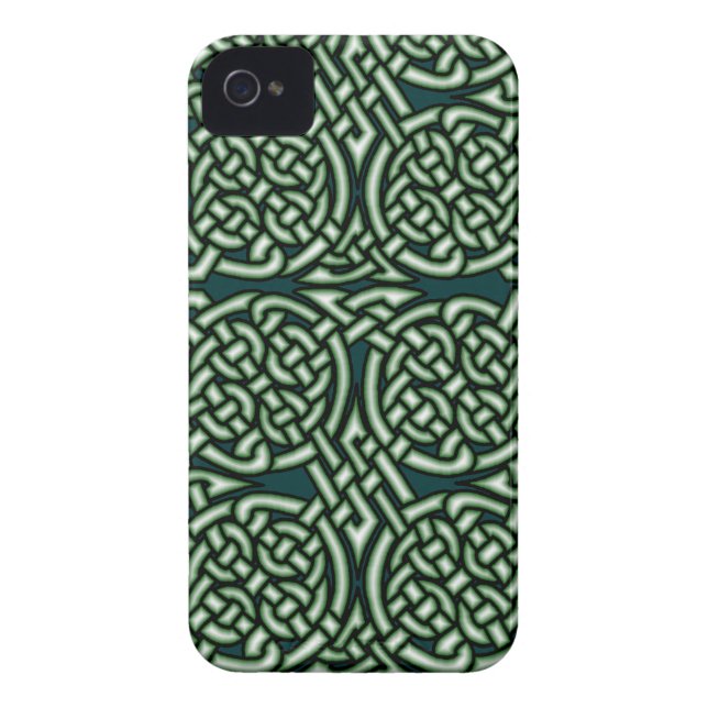 Green Celtic knotwork art Case-Mate iPhone Case (Back)