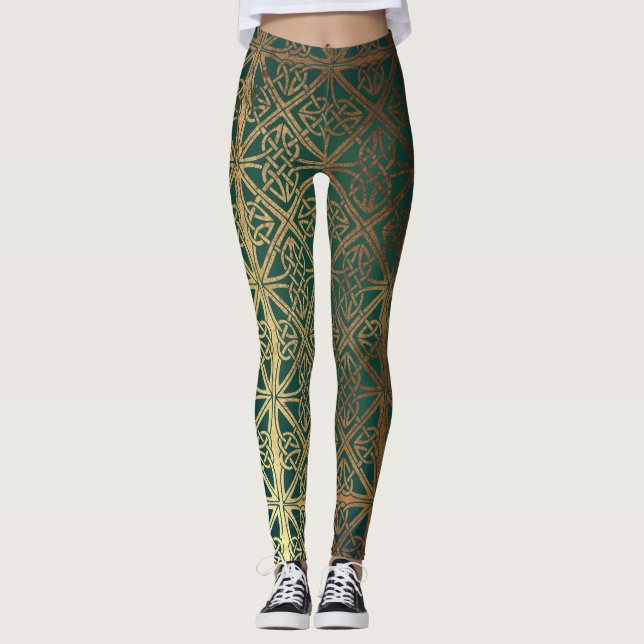 Green Celtic Leggings (Front)