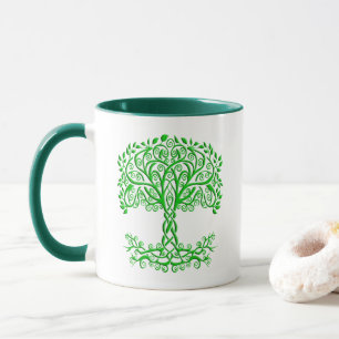 Green Celtic Tree Of Life Mug