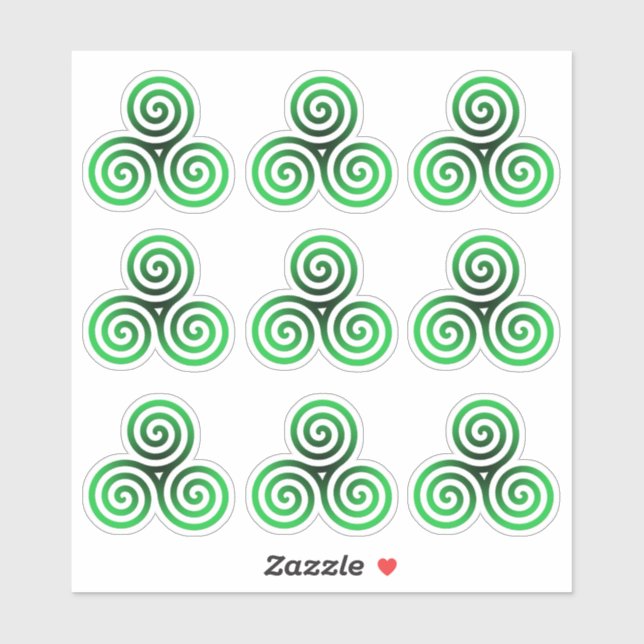 Green Celtic Triskele (Sheet)