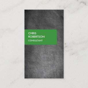 Green Chalkboard Grey Attractive Business Card