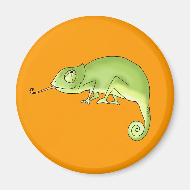Green chameleon magnet (Front)