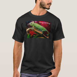 Green chameleon on the branch T-Shirt