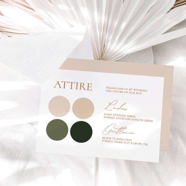 Green & Champagne Wedding Colour Palette Card (Creator Uploaded)