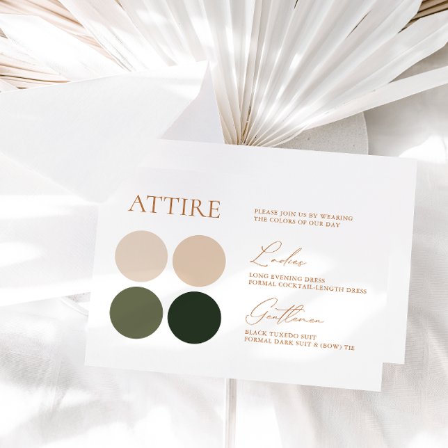 Green & Champagne Wedding Colour Palette Card (Creator Uploaded)