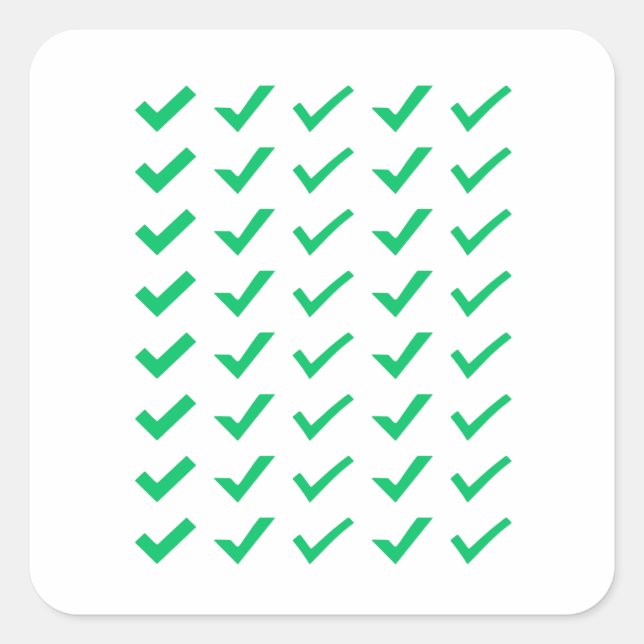 Green Check Mark Planner Stickers  (Front)