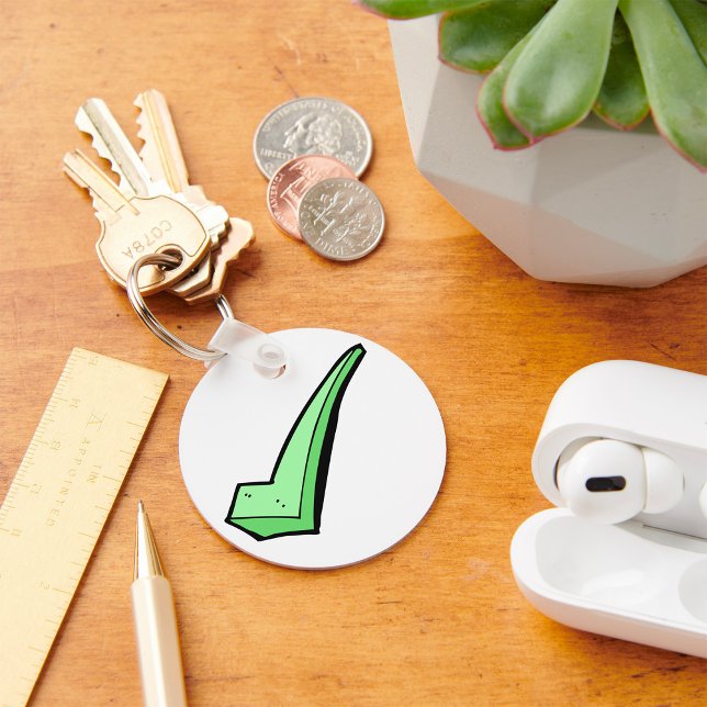 Green Check Mark Tick Symbol Key Ring (Creator Uploaded)