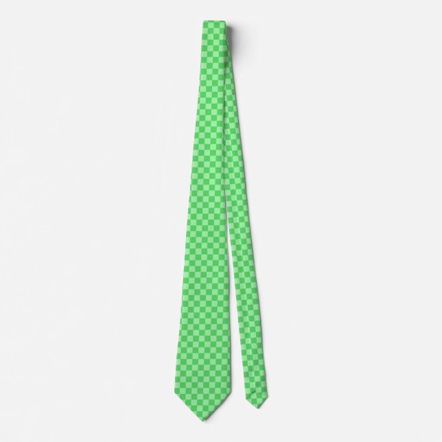 Green Check Neck Tie (Front)