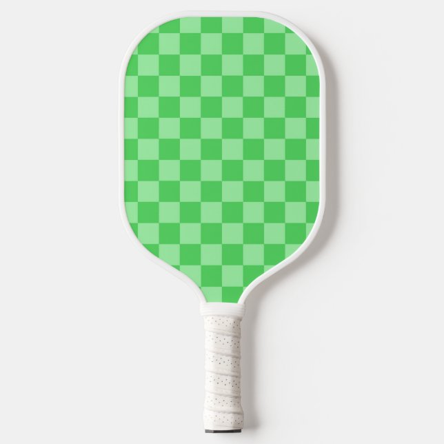 Green Check Pickleball Paddle (Front)