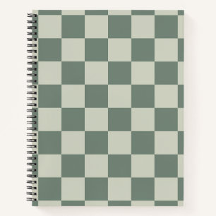 Green Checkerboard Notebook