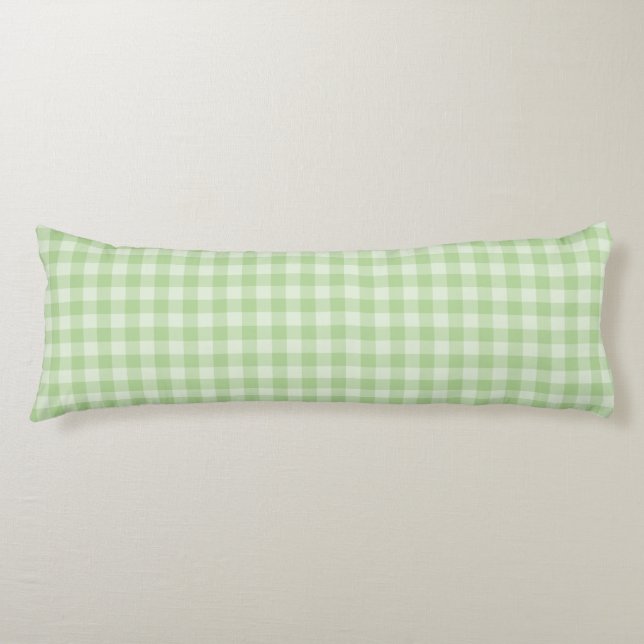 Green Checkerboard Pattern Body Cushion (Front)