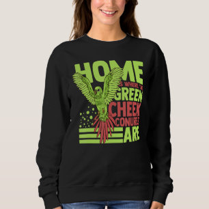 Green Cheek Conure Funny Animals Cute Birds Sweatshirt