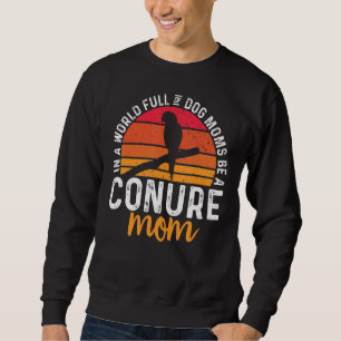 Green Cheek Conure Mum Retro Vintage Parrot Bird S Sweatshirt