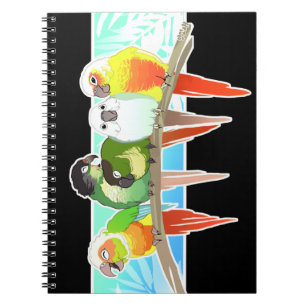 Green Cheek Conures Spiral Notebook