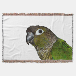 Green Cheeked Conure Throw Blanket