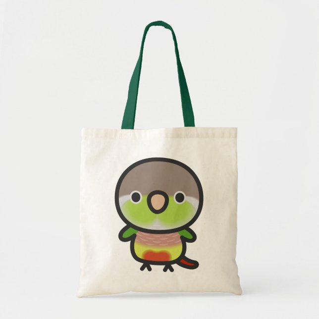 Green-cheeked parakeet / Pineapple Tote Bag (Front)