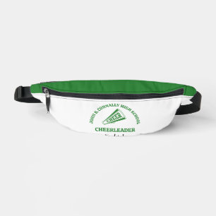 Green Cheerleader Personalised High School Bum Bags
