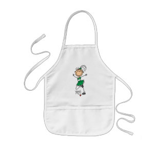 Green Cheerleader Tshirts and Gifts Kids Apron
