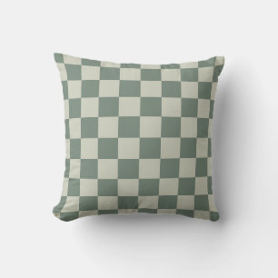Green Chequerboard Cushion