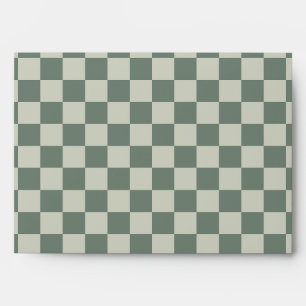 Green Chequerboard Envelope