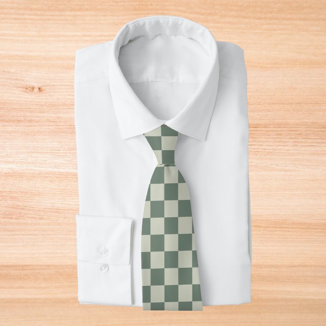 Green Chequerboard Tie (Creator Uploaded)