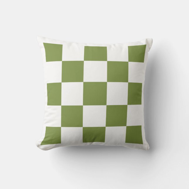 Green Chequered Cushion (Front)