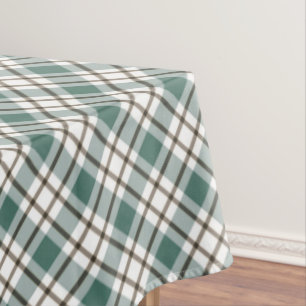 green chequered light tartan pattern tablecloth