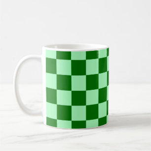 Green Chequered Square Seamless Pattern Coffee Mug