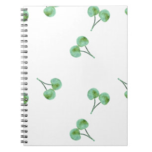 Green Cherry Pattern Notebook