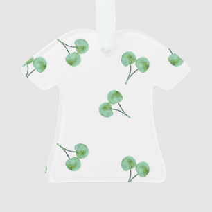 Green Cherry Pattern Ornament