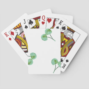 Green Cherry Pattern Playing Cards