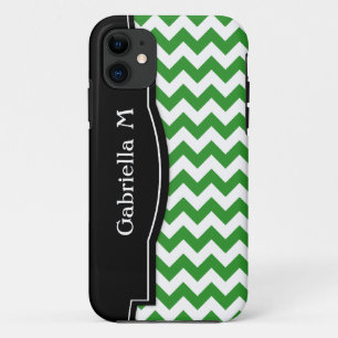 Green Chevron Black Frame iPhone 5 case