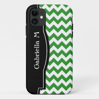 Green Chevron Black Frame iPhone 5 case