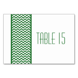Green Chevron Border Table Card