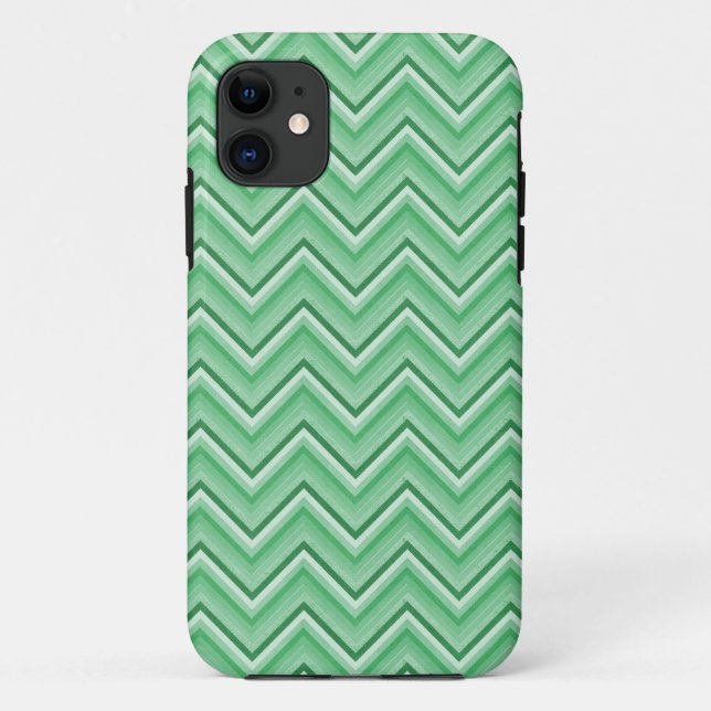 Green Chevron Case-Mate iPhone Case (Back)