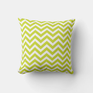 Green Chevron Stripe Pattern Cushion