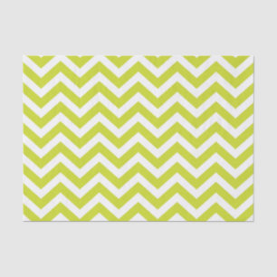 Green Chevron Stripe Pattern Tissue Paper